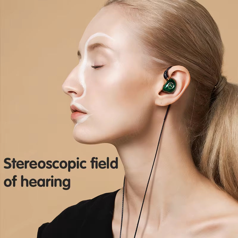 Dynamic Wired Earphones HIFI Heavy Bass Music Headset Earbuds 3.5MM in Ear with Mic Race Sport Gaming Headphone Noise Cancelling