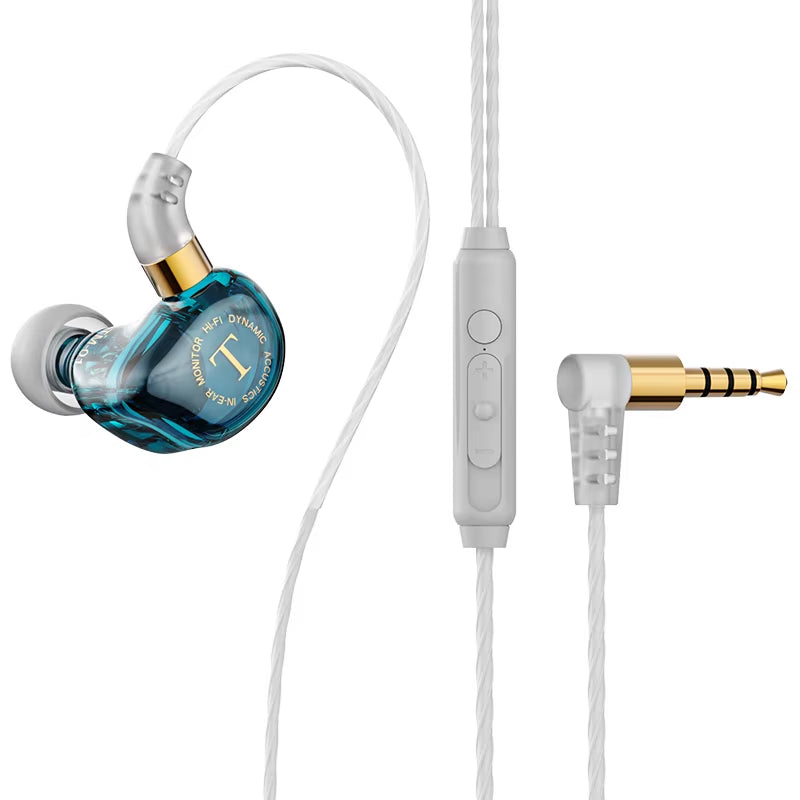 Dynamic Wired Earphones HIFI Heavy Bass Music Headset Earbuds 3.5MM in Ear with Mic Race Sport Gaming Headphone Noise Cancelling